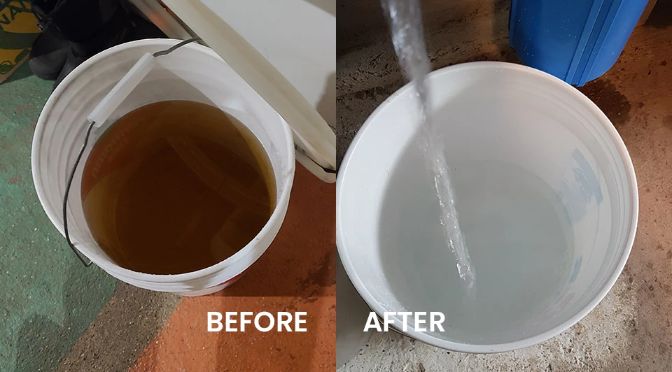 After water treatment: professionally installed clean water system delivering pure, treated water in Aylmer, Ontario